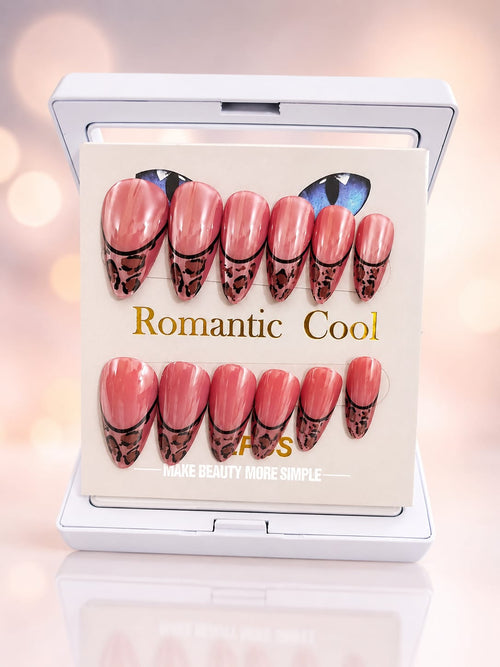 Romantic Cool press-on nails in compact case top view